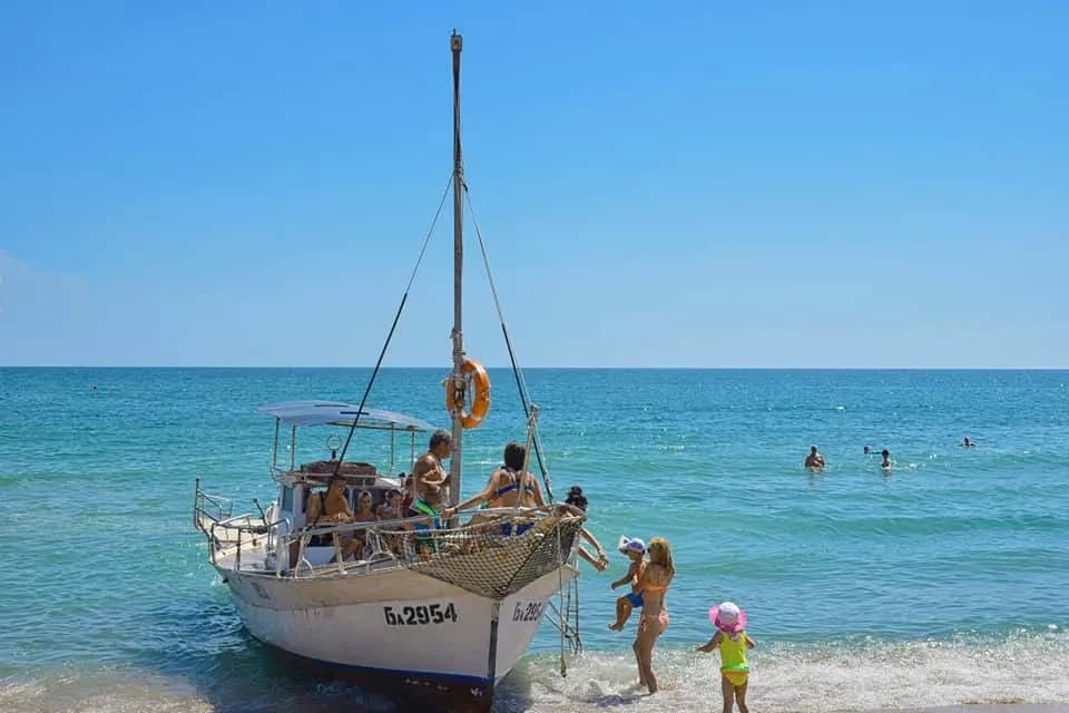 A fishing boat on the shore